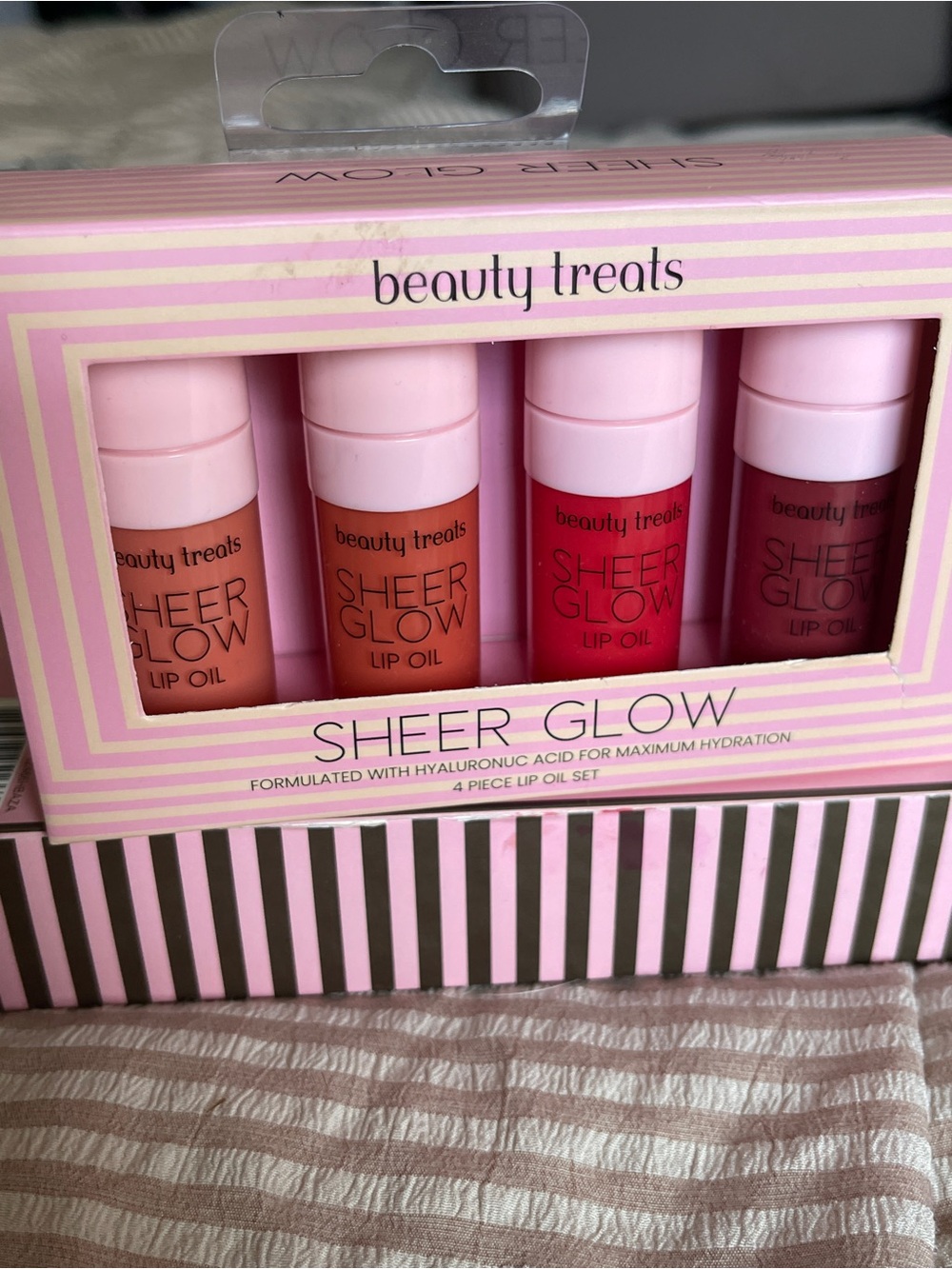 Sheer Glow Lip Oil Set - Pink & Red Shades
